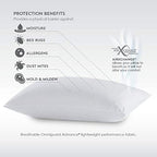 PureCare FRíO Cooling AirXchange Pillow Protector, Lightweight Performance Fabric, Queen, White (FRIOPP502) - Image 4