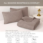 Exclusivo Mezcla 3-Piece California King Size Quilt Bedding Set, Taupe - Image 6