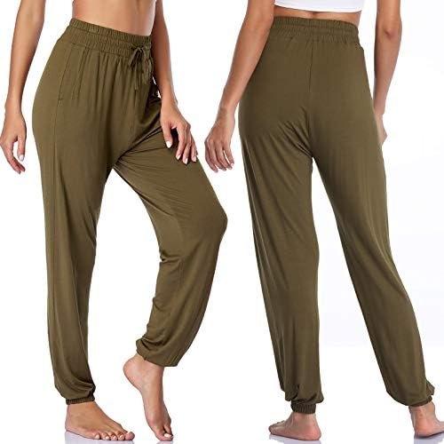 Envlon Women's Yoga Pants with Pockets Comfy Stretch Loose Wide Leg Casual Pants Breathable Running Workout Lounge Pants - Image 2