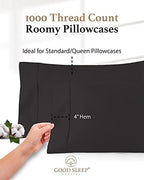 1000 TC Standard Pillowcases Set of 4 100% Egyptian Cotton Pillow Cases - Image 3