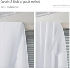 Stick On Blackout Curtains No Drill Required Self Adhesive Window Coverings for Bedroom Living Room Kitchen 46" W x 84" L White 1 Panel - Image 6