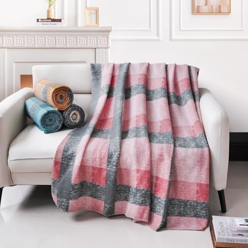 ZYFZCYBL Fleece Blanket Bulk Pack of 6 Cozy Fleece Throw Blankets 50x60 Warm Soft Lightweight Breathable Pet-Friendly for Bed Sofa Camping Wedding Gifts (Multiple Plaid - Image 3