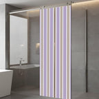 Window Privacy Film Frosted, Purple Brown Striped Static Cling Door Window Covering, Modern Farmhouse Vertical Stripes UV Blocking Windows Film for Office, Hotel, Bedroom, 29.5 x 78.7 Inches - Image 5