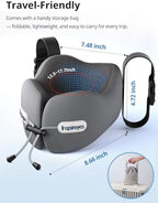 Inspireyes Travel Neck Pillow Seat Strap System, Long Flight Stable Support - Image 4
