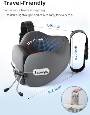 Inspireyes Travel Neck Pillow Seat Strap System, Long Flight Stable Support - Image 4