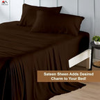 ARlinen Full XL Sheet Set, 4 Piece Egyptian Cotton, 10-Inch Deep, Chocolate - Image 7