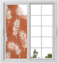 Window Privacy Film Frosted, Terracotta Botanical Static Cling Door Window Covering, Summer Palm Leaves Foliage Tropical UV Blocking Windows Film for Office, Hotel, Bedroom, 29.5 x 78.7 Inches by Unknown