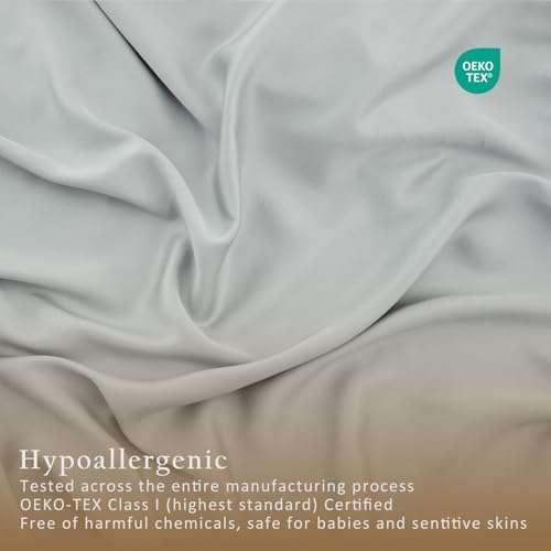 TOSMO Luxury Pillow Case Set of 2 - Cooling Viscose Derived from Bamboo, Oeko-TEX, Breathabl Silky Soft Pillow Cases with Envelope Closure (King / 20x40, Silver) - Image 5