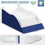 TranquilRelax Leg Elevation Pillows for After Surgery, Wedge Pillow, Blue - Image 2