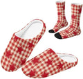 Fuzzy Slipper with Socks for Women Slip On House Slipper and Socks Set Cozy Fuzzy Slippers for Indoor by Baxinh