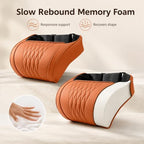 Memory Foam Car Headrest Pillow, Car Neck Pillow for Driving (Orange, 2 Pcs - Image 3