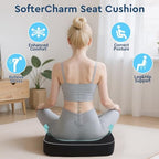 Seat Cushion, Memory Foam Office Chair Cushion, Black, X-Large - Image 6
