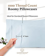 1000 TC Standard Pillowcases Set of 2 100% Egyptian Cotton Pillow Cases - Image 4