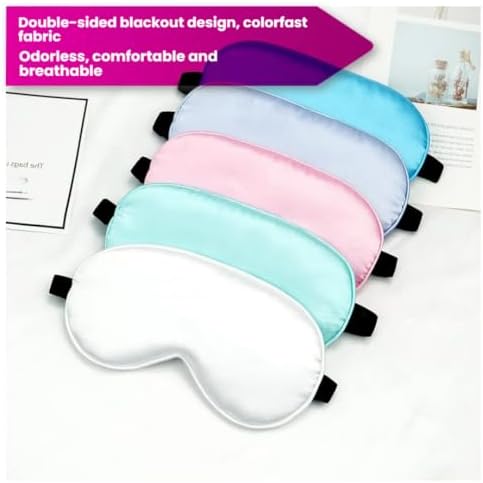 Solid Color Cotton Eye Mask for Sleeping (Light Pink) - Image 4