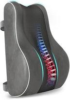 CloudBliss XL Lumbar Support Pillow, Memory Foam for Office Chair, Gray by CloudBliss