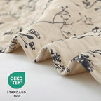 JANZAA Quilts Queen Size, Beige Qulit Bedspread Floral Bedding Set 3 Pcs - Image 2