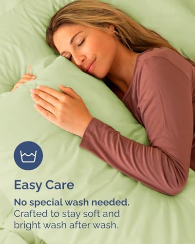 Queen Pillow Cases - 6 Pack Pillowcase Covers, 20" x 30" - Light Sage Green - Image 6
