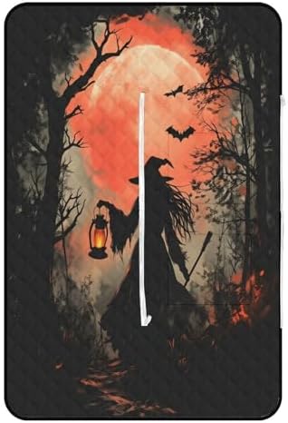 Halloween Witch & Bats Extra Large Picnic Blankets Waterproof Foldable Beach Blanket Waterproof Sandproof Outdoor Packable Camping Blanket with Zip 59"x39" - Image 4