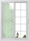 Window Privacy Film Frosted, Sage Green Botanical Reusable Static Cling Window Tints, Vintage Florals Geometric Minimalist Heat Control Windows Films for Offices, Balcony, 29.5 x 118 Inches by Unknown