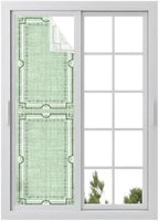 Window Privacy Film Frosted, Sage Green Botanical Reusable Static Cling Window Tints, Vintage Florals Geometric Minimalist Heat Control Windows Films for Offices, Balcony, 29.5 x 118 Inches by Unknown