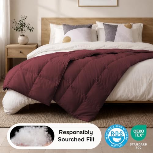 DAICO Lightweight Down Throw Blanket for Couch Red Blanket 50"x70" - Image 2