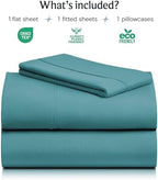 Twin Size Sheets Set, Cooling & Soft Deep Pocket Bed Sheets, 3PC - Image 2