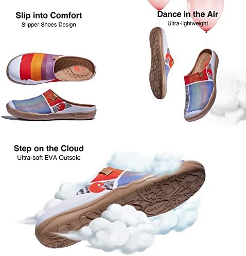 UIN Slipper Woman Travel Art Painted Shoes Wide Toe Casual Home Slip On Mules Malaga - Image 6