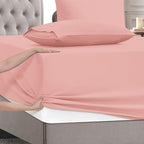 Mocassi Queen Size 4-Piece Bed Sheet Set - 1800 Premium Hotel Quality Microfiber 18-24 Inches Extra Deep Pocket Fitted Sheet- Luxury Soft, Breathable, Wrinkle, and Fade Resistant, Dusty Rose - Image 5