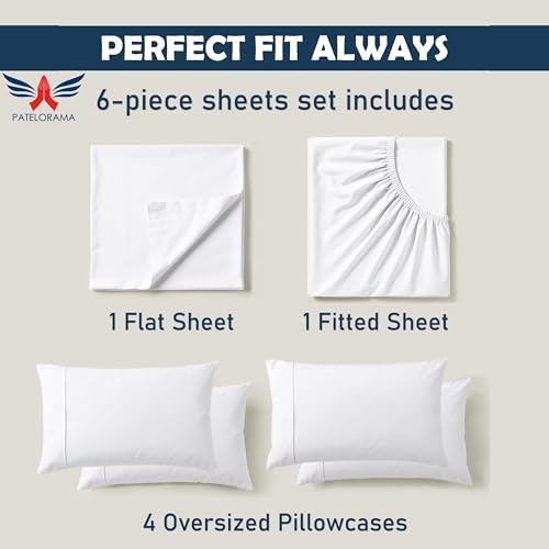 Bamboo Viscose Short Queen 6-PC Sheet 1000-TC 16" Deep Pocket - Silver Gray - Image 6