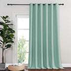 NICETOWN Aqua Blue Blackout Curtains for Bedroom 95 Inch Length - Thermal Insulated Room Darkening Privacy Grommet Window Drapes for Boys Room, Set of 1 Panel, 80 x 95 Inch by NICETOWN