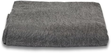 Alpaca Wool Throw Blanket | Warm, Ultra-Soft, Breathable, Non-Itchy Blanket-Throw | Hypoallergenic and Beautiful Fabric (Gray) by LatitudeZero%C2%AE