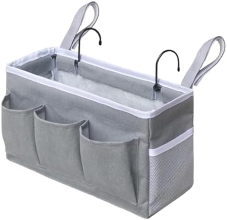 Bedside Storage Organizer Large Capacity Iron Frame Hangable Basket - Image 7