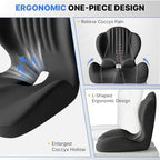 Ergonomic Seat Cushion with L-Shaped Design for Office Chair (Black) - Image 4