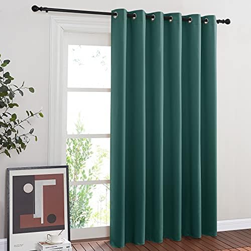 NICETOWN Bedroom Window Blackout Curtain Panel - Home Decoration Thermal Insulated Blackout Drape/Drapery for Loft, Guestroom (Hunter Green, 1 Panel, 80 x 84 inch) by NICETOWN