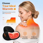 Shiatsu Neck Massager Pillow with Massage, Heat & Traction, Cordless, Black - Image 4