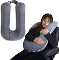 QUEEN ROSE Car Travel Pillow for Sleeping, Adjustable Head Support, Grey by QUEENROSE