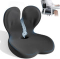 Memory Foam Seat Cushion,Orthopedic Ergonomic Seat Cushions for Tailbone,Sciatica, and Back Pressure Relief,L-Shaped Design & Adjustable Strap,Lumbar Support Pillow for Office,Car,Desk Chair by ECONVCE