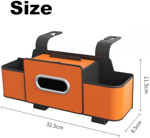 3-in-1 Car Organizers and Storage Box, 2026 Upgraded Car Organizer and Storage Box Back Seat with 2 Cup Holder, Tissue Box, Trash Bin & Hooks, Suitable for Most Car Models (Brown*2pcs) - Image 6
