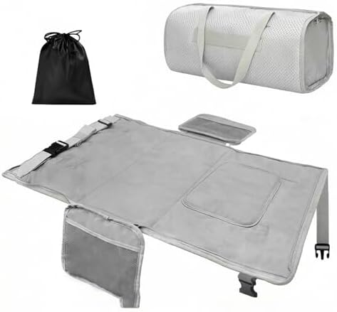 Inflatable Beds, Toddler Travel Bed, Toddler Airplane Bed, Portable Airplane Seat Extender Travel for Toddlers, Lightweight Oxford Fabric - Gray by Unknown