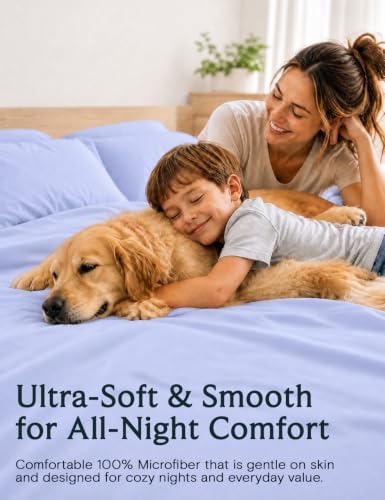King Size Sheets Set, Cooling & Soft Deep Pocket Bed Sheets, 4PC - Image 2