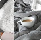 NANPIPER Sherpa Blanket Twin Size for Couch, Warm and Lightweight Throw, Soft Fuzzy Plush Fleece for Winter, Lunar Rock Grey 60x80 Inches - Image 5
