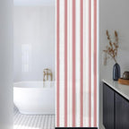 Window Privacy Film Frosted, Pink Red Striped Reusable Static Cling Window Tints, Farmhouse Vertical Stripes Geometric Heat Control Windows Films for Offices, Balcony, 29.5 x 118 Inches - Image 3