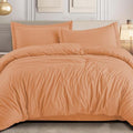 IR Imperial Rooms Bulk (10 Pack) Twin Size Duvet Cover (68 x 90) Inches + 1 Pillow Sham - Wholesale for Hotels, Airbnbs, Guest Bedroom Microfiber Button Closure Duvet Covers Bed Set (Peach) by IRImperialRooms