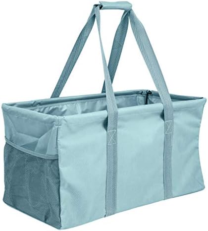 Extra Large Utility Tote Bag - Oversized Collapsible Beach Bag - Light Blue by Lucazzi