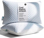 Nestl Cooling Memory Foam Pillow, King, 2-Pack by Nestl