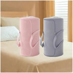 2pcs Large Capacity Cylinder Quilt Storage Bag Foldable Dustproof Luggage Packing Moisture-Proof with Zipper(Apricot,X-Large) - Image 6