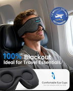 2 Pack Sleep Headphones & Sleep Mask Set, Sleep Headband Headphones with Bluetooth Eye Mask, Ultra-Thin HD Stereo Speaker for Side Sleepers, Sports, Workouts, Insomnia, Yoga, Air Travel, Meditation - Image 6