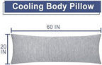 DWCN Cooling Body Pillow for Adults, 20x60 Inch Light Grey - Shredded Memory Foam Body Pillow with Removable & Adjustable Filling, Full Body Support for Side Sleepers, Pregnancy & Pain Relief - Image 6
