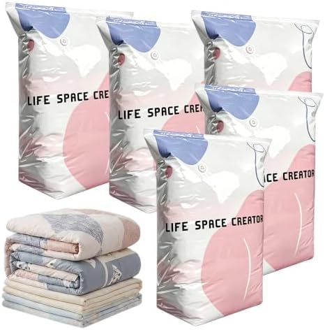 2026 New No-Pump Vacuum Storage Bags, 3D Vacuum Storage Bags, Portable Large Clothes Compression Bags for Household Use, Convenient Cube Storage Bag for Clothes, Comforters (5, 31.5 * 39.4in) by AIIONP