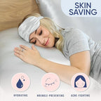 Blissy Silk Pillowcase - 100% Pure Mulberry Silk - 22 Momme 6A High-Grade Fibers - Silk Pillow Cover for Hair & Skin - Regular, Queen & King (Silver, Standard) - Image 4
